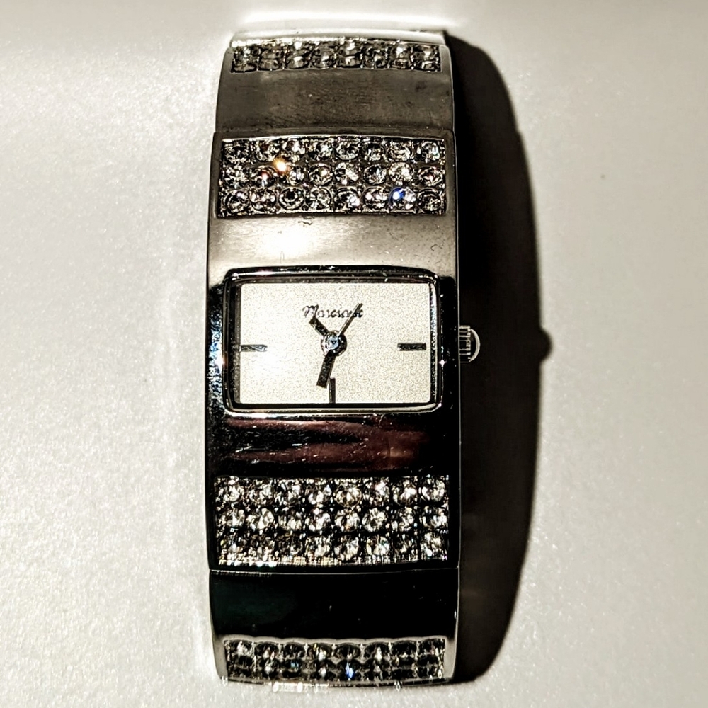 Marciano Silver and Crystal Watch